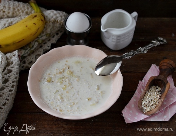 Быстрая овсянка с бананом Быстрая овсянка с бананом