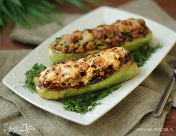 Фаршированные кабачки Фаршированные кабачки