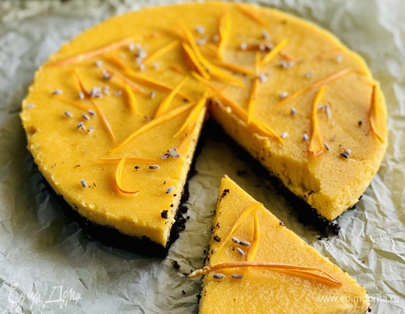 Чизкейк с апельсином и тыквой