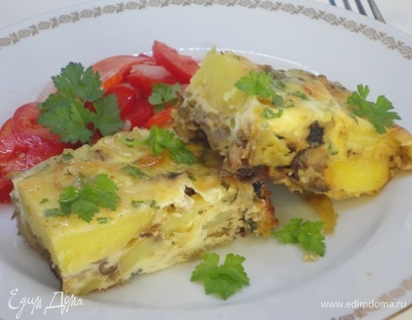 Картофель, запеченный с лесными грибами Картофель, запеченный с лесными грибами