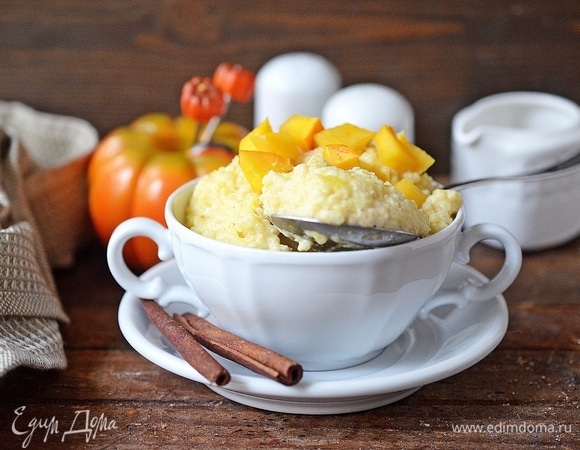 Пшенная каша с тыквой и корицей