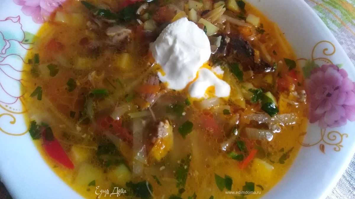 Домашние щи с уткой