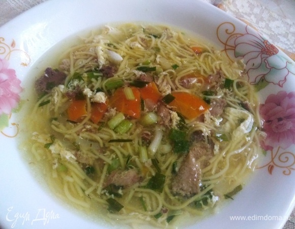 Лапша по-домашнему с уткой