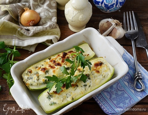 Кабачки с творогом и сыром Кабачки с творогом и сыром