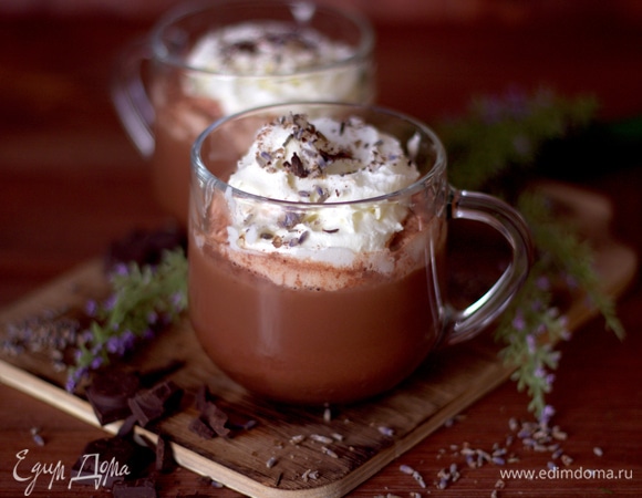 Какао с лавандой