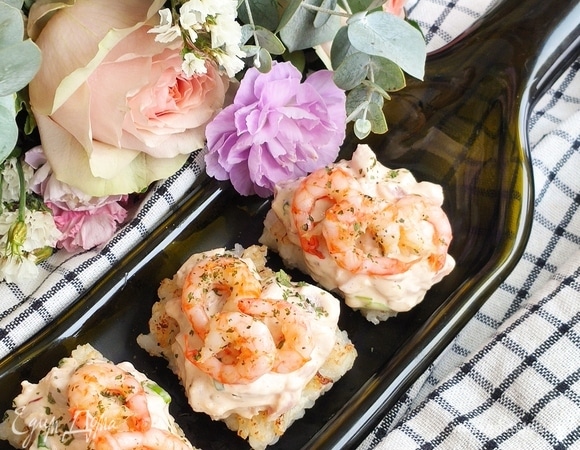 Закуска с рисом, тунцом и креветками Закуска с рисом, тунцом и креветками