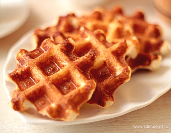 Вафли на кефире Вафли на кефире