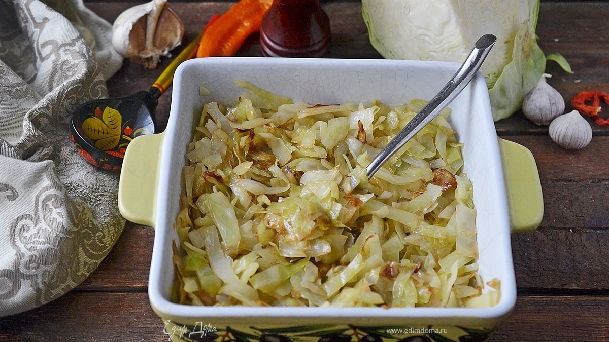 Капуста, тушенная в духовке