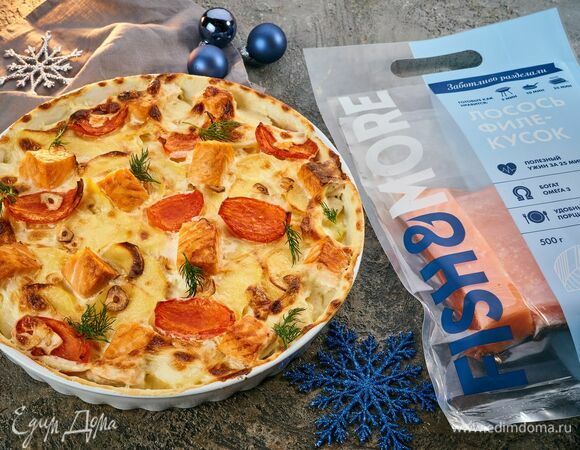 Гратен с лососем Гратен с лососем