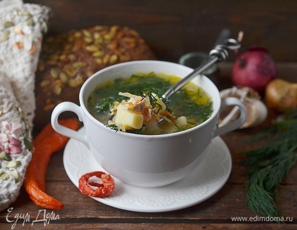 Щи с квашеной капустой и курицей