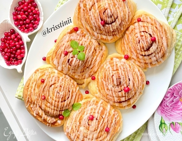 Булочки с корицей в глазури Булочки с корицей в глазури