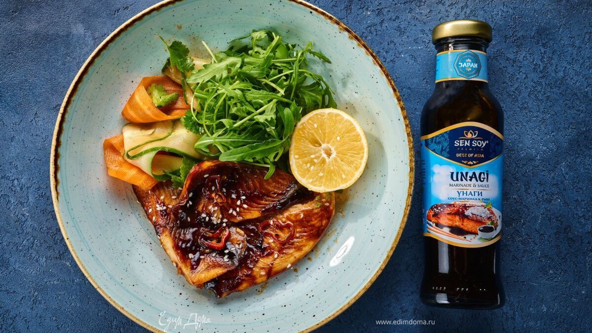 Тилапия в соусе унаги