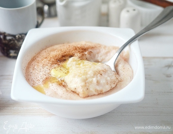 Манная каша с фруктовым соком Манная каша с фруктовым соком