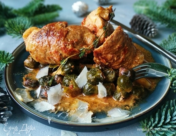Мясные рулеты с брюссельской капустой Мясные рулеты с брюссельской капустой