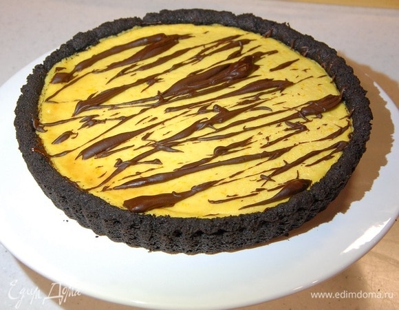 Новогодний шоколадный пирог с цитрусовым кремом