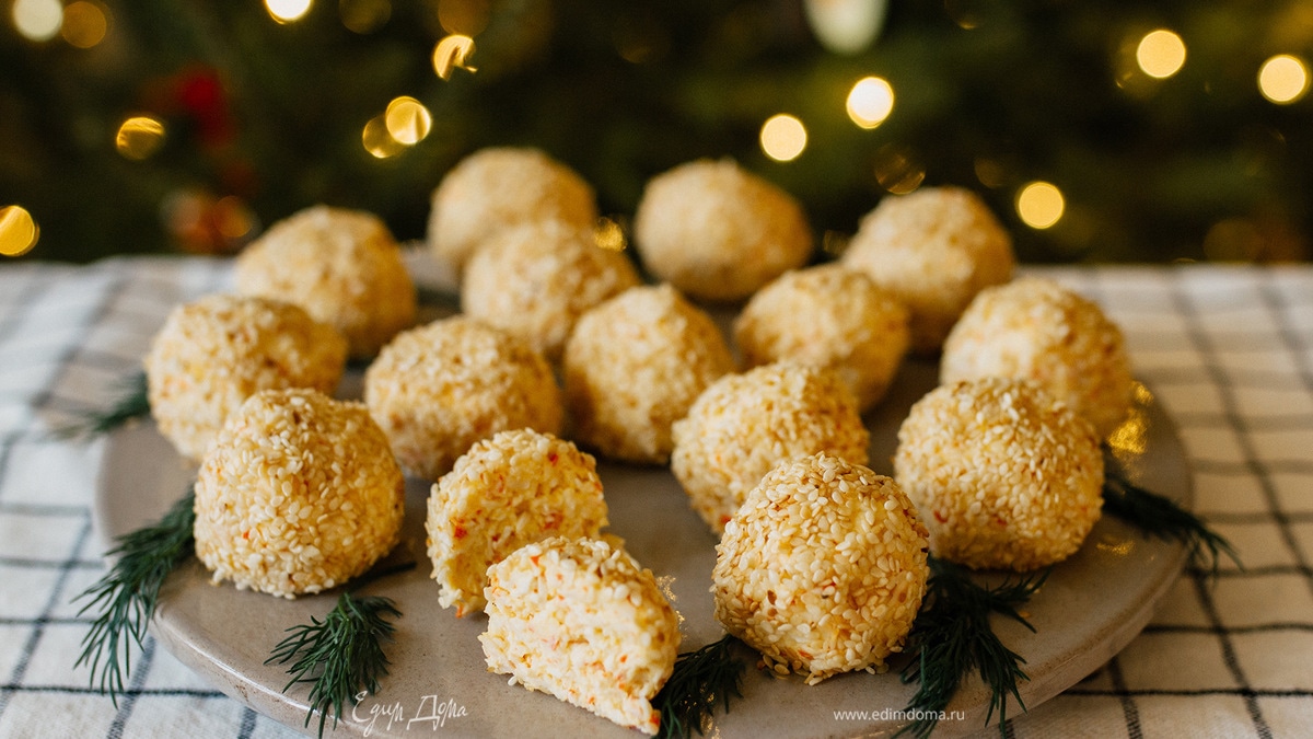 Сырные шарики с крабовыми палочками