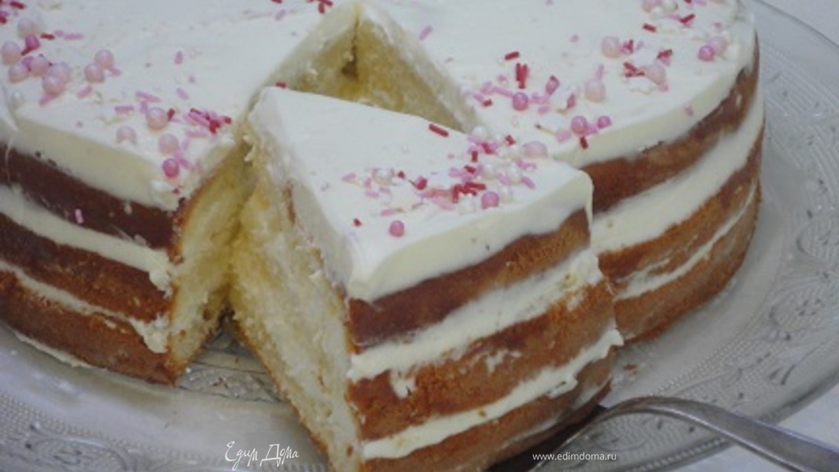 «Голый» ванильный торт