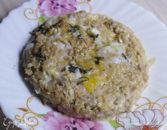 Овсянка с яйцом и сыром