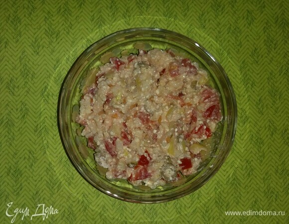 Салат из овощей с рисом и творогом Салат из овощей с рисом и творогом