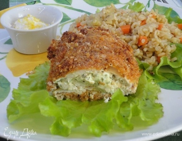 Куриные грудки с сыром и зеленью Куриные грудки с сыром и зеленью