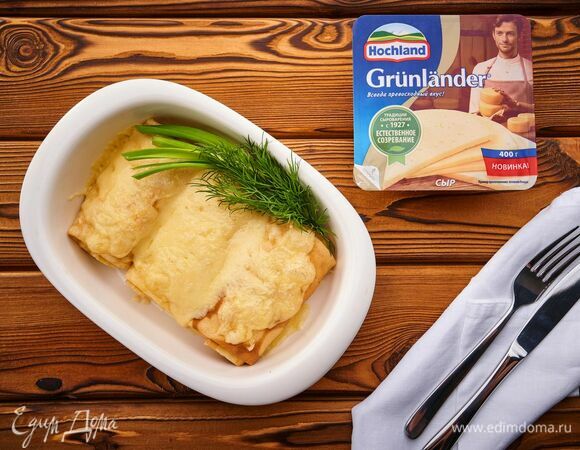 Блины с картофелем, сыром и зеленью 