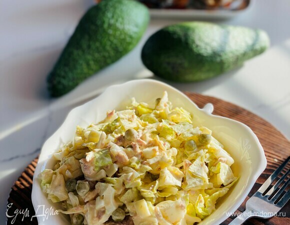 Легкий салат с тунцом