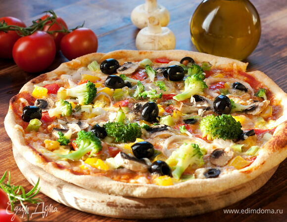 Пицца на постном тесте без дрожжей Пицца на постном тесте без дрожжей