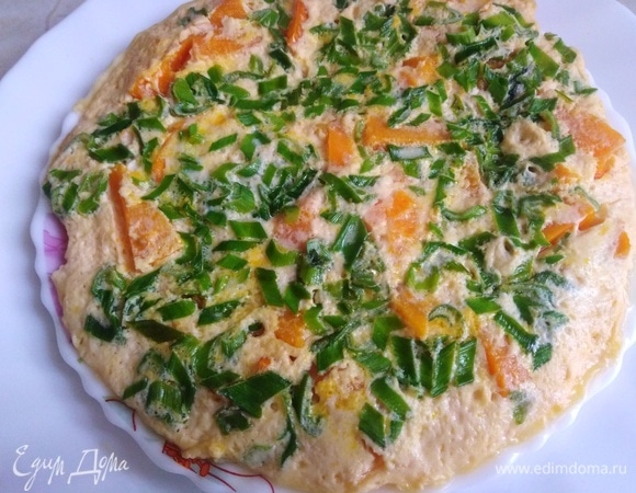 Омлет с кукурузой и тыквой