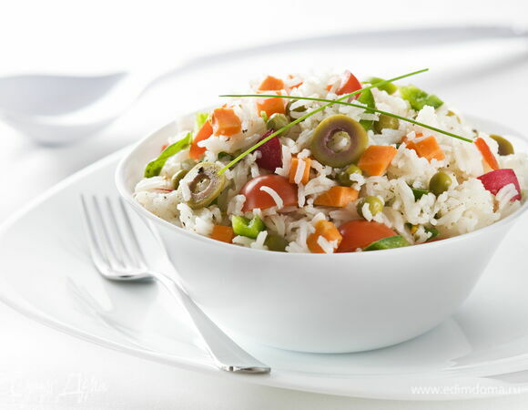 Постный салат с рисом Постный салат с рисом