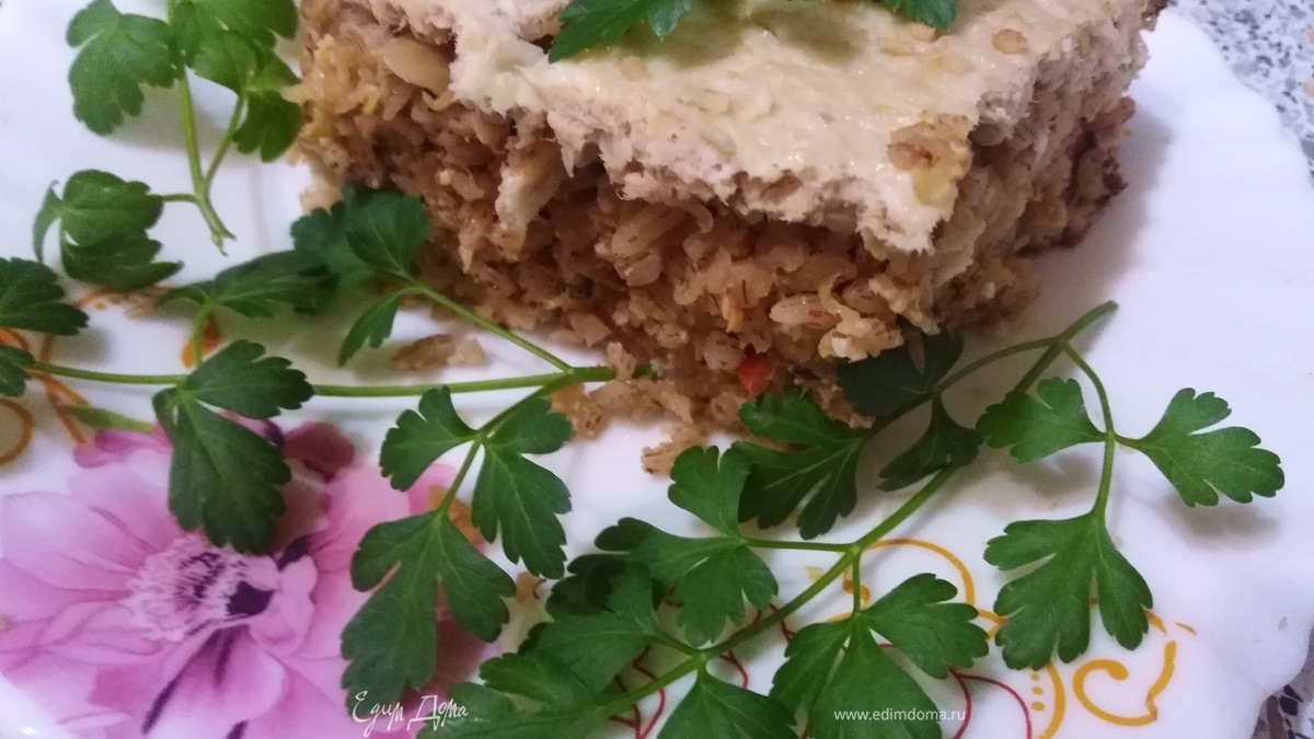 Суфле из свинины с рисом и овощами