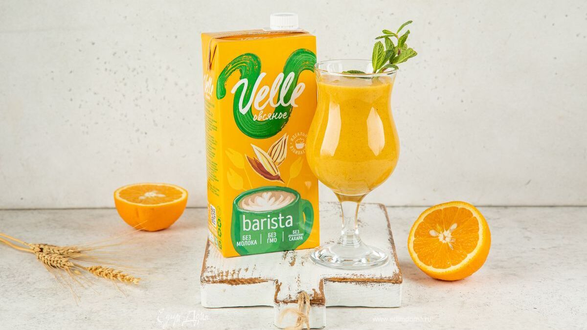 Смузи с манго на овсяном молоке