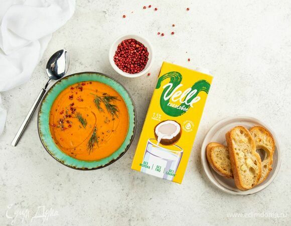Крем-суп из запеченных перцев с кокосовым молоком Крем-суп из запеченных перцев с кокосовым молоком