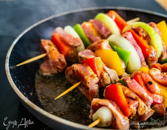 Шашлык на сковороде Шашлык на сковороде
