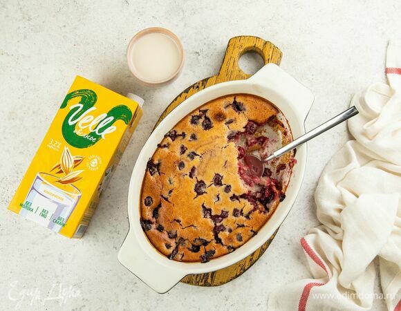 Пирог с вишней на овсяном молоке Пирог с вишней на овсяном молоке