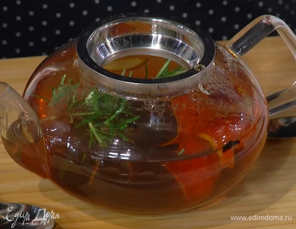 Смородиновый чай с медом и розмарином