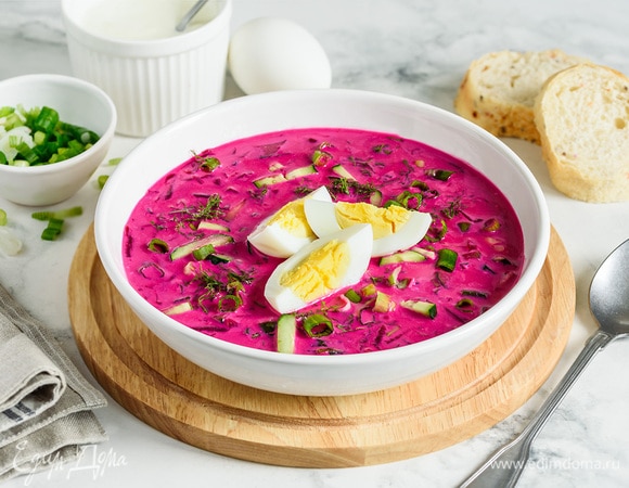 Простой холодный свекольник