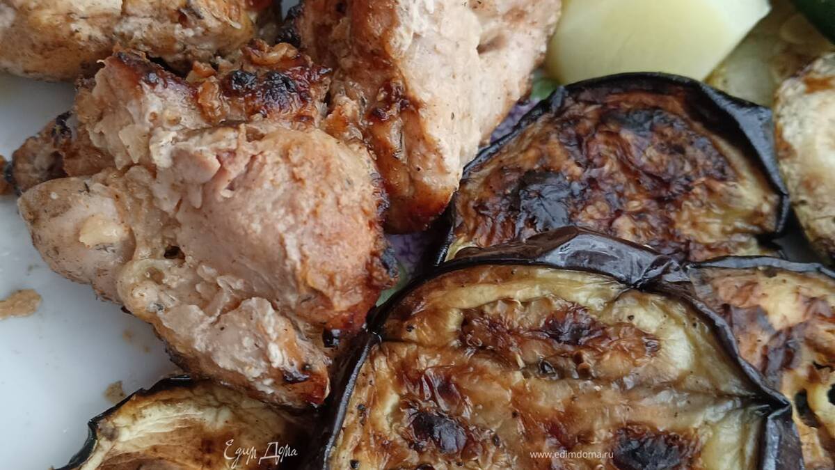 Куриный шашлык с овощами