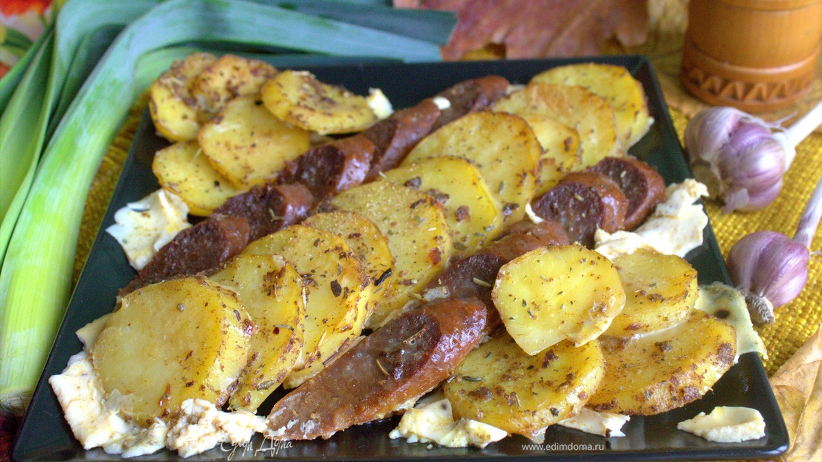 Картофель с чоризо в духовке