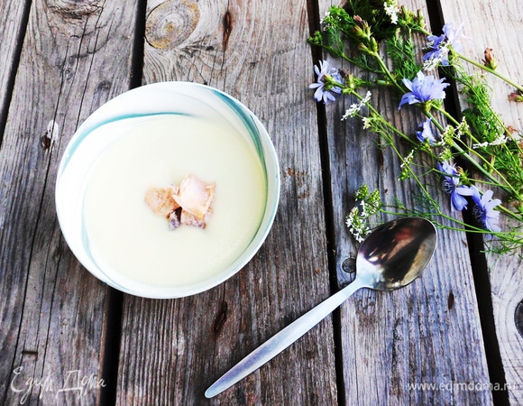 Суп-пюре из кабачков с лососем Суп-пюре из кабачков с лососем