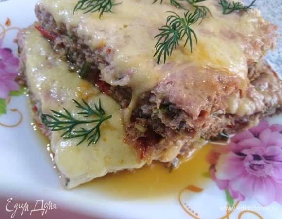 Мясная запеканка с кабачком Мясная запеканка с кабачком