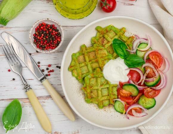 Кабачково-шпинатные вафли Кабачково-шпинатные вафли