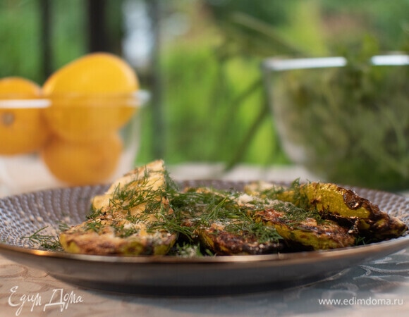 Кабачки с сыром на гриле