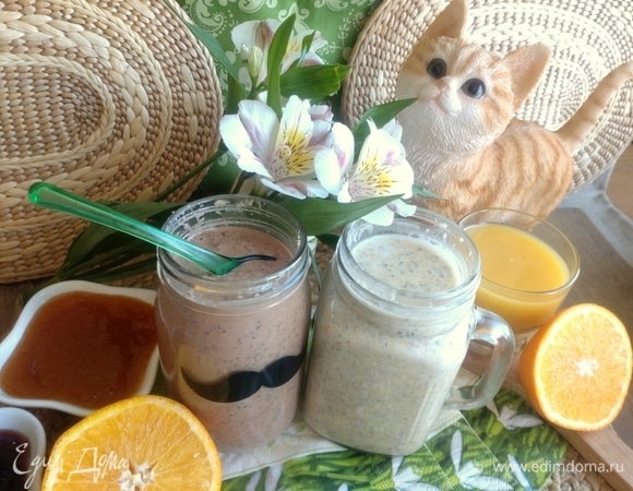 Овсяный смузи с джемом