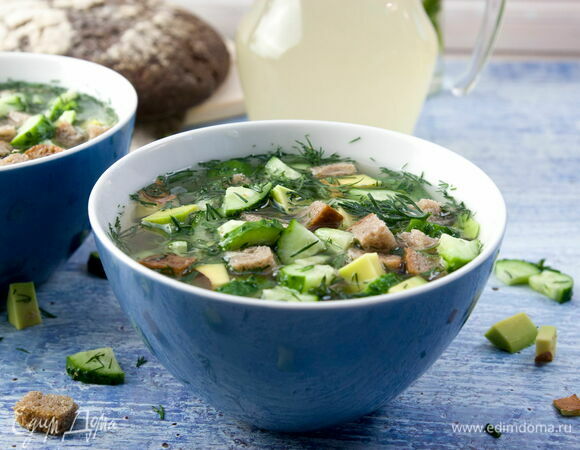 Веганская окрошка на квасе