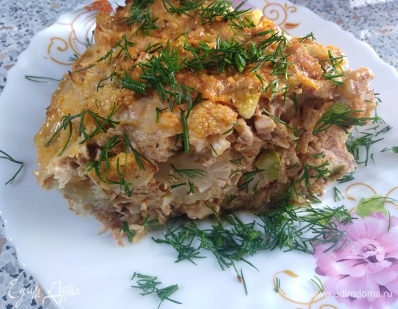 Запеканка с курицей и цветной капустой Запеканка с курицей и цветной капустой