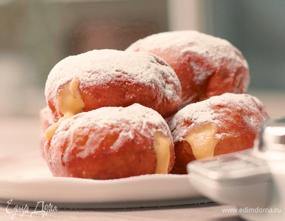 Пышные итальянские пончики бомболони Пышные итальянские пончики бомболони