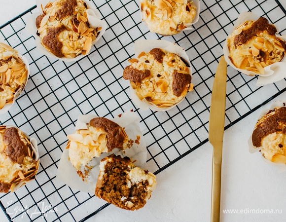 Кофейные маффины с сырной начинкой