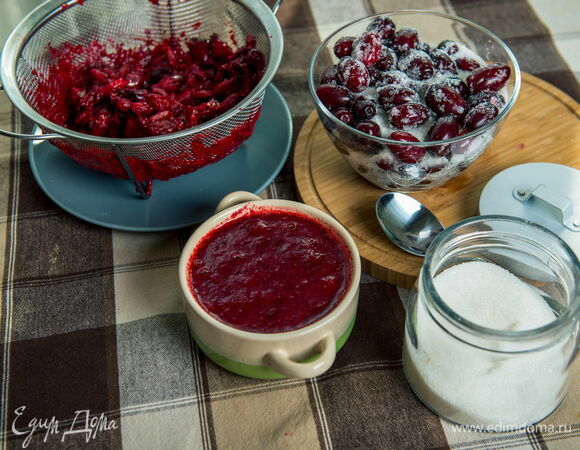 Кизил, протертый с сахаром на зиму Кизил, протертый с сахаром на зиму