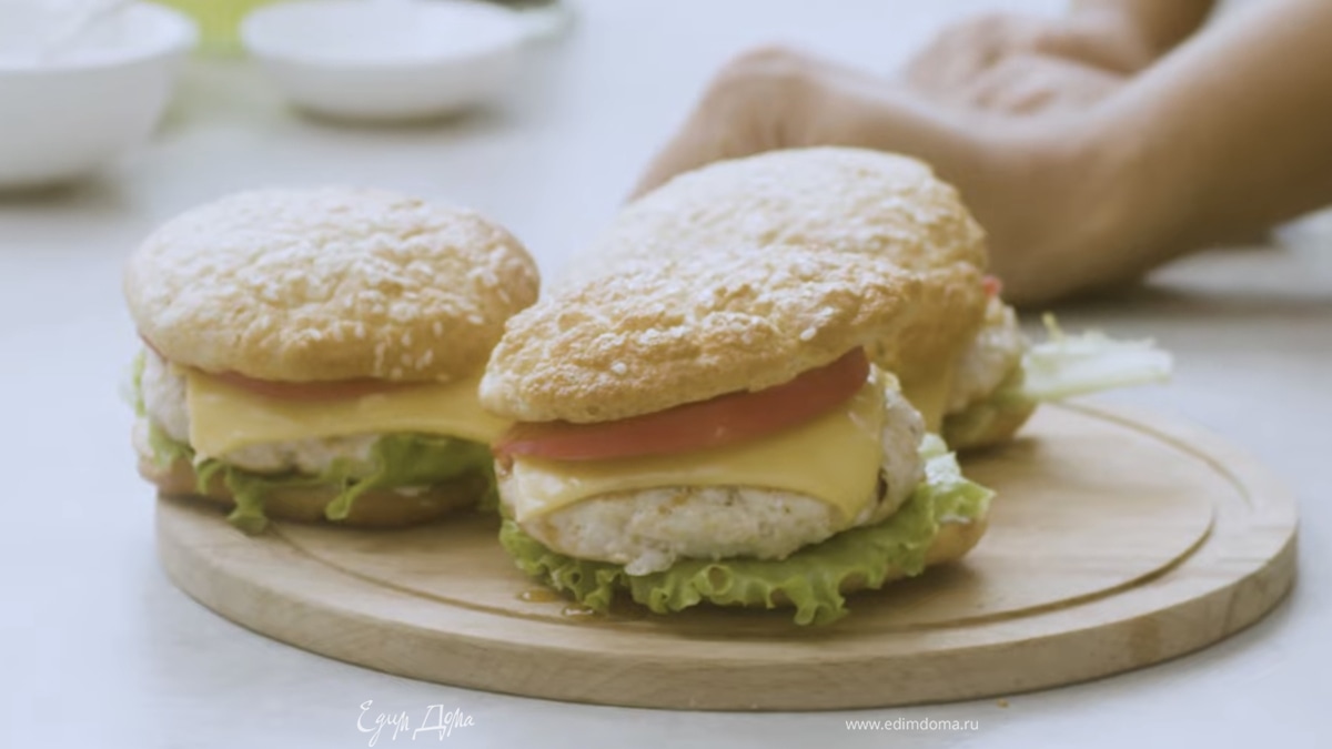 ПП-бургер с котлетой из индейки