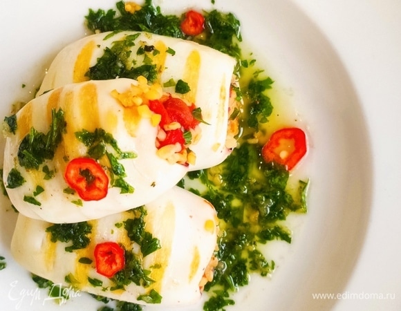 Фаршированные кальмары Фаршированные кальмары